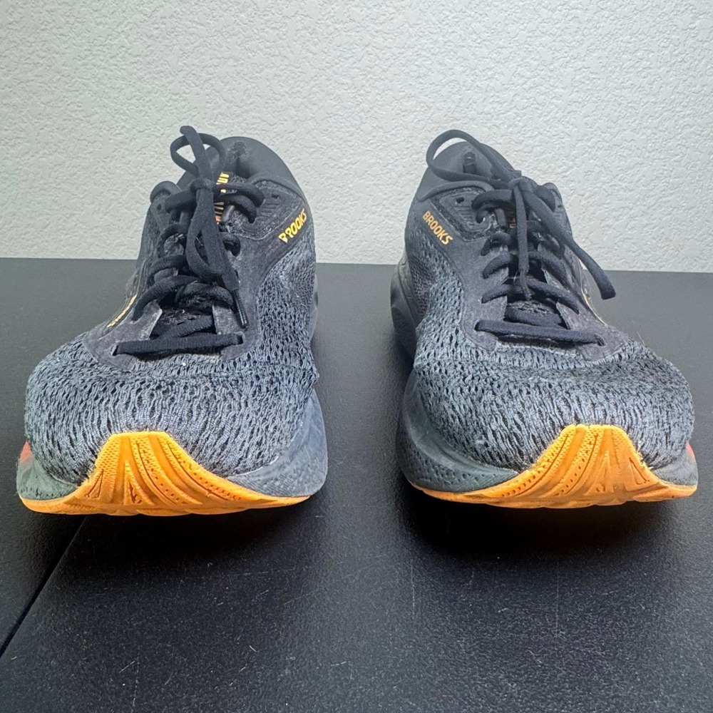 Brooks Adrenaline GTS 24 Mens Running Shoes Grey Black Orange Support Sneakers - Picture 2 of 11
